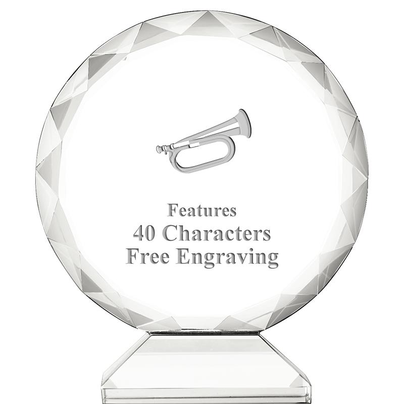 3 3/4" ORBIT CRYSTAL AWARD