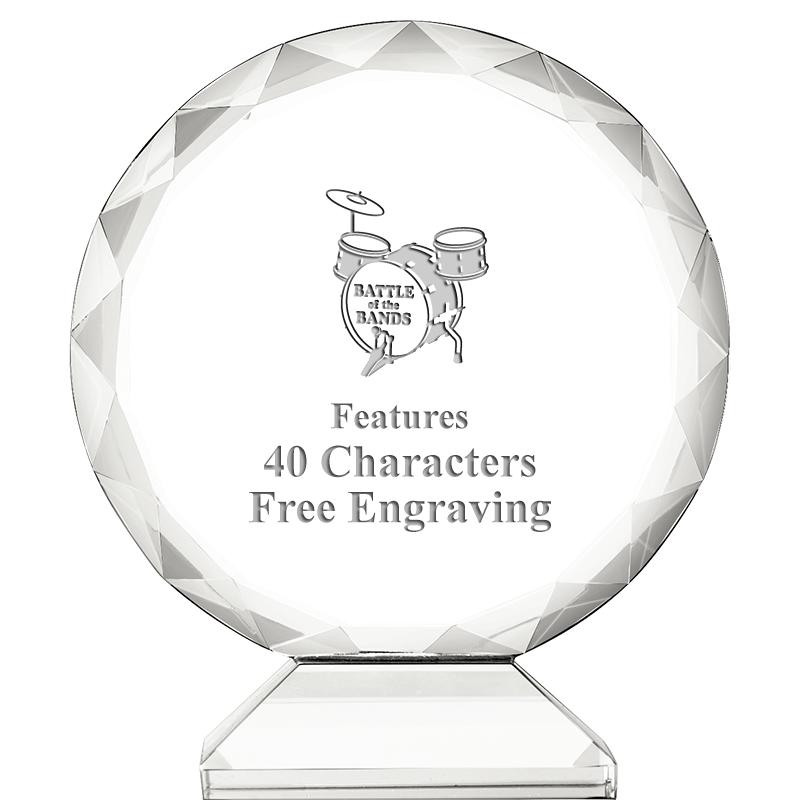3 3/4" ORBIT CRYSTAL AWARD
