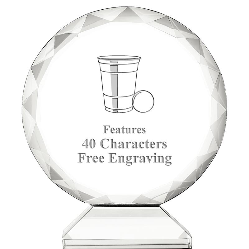 3 3/4" ORBIT CRYSTAL AWARD