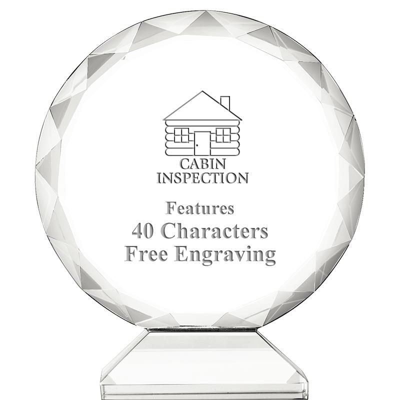 3 3/4" ORBIT CRYSTAL AWARD