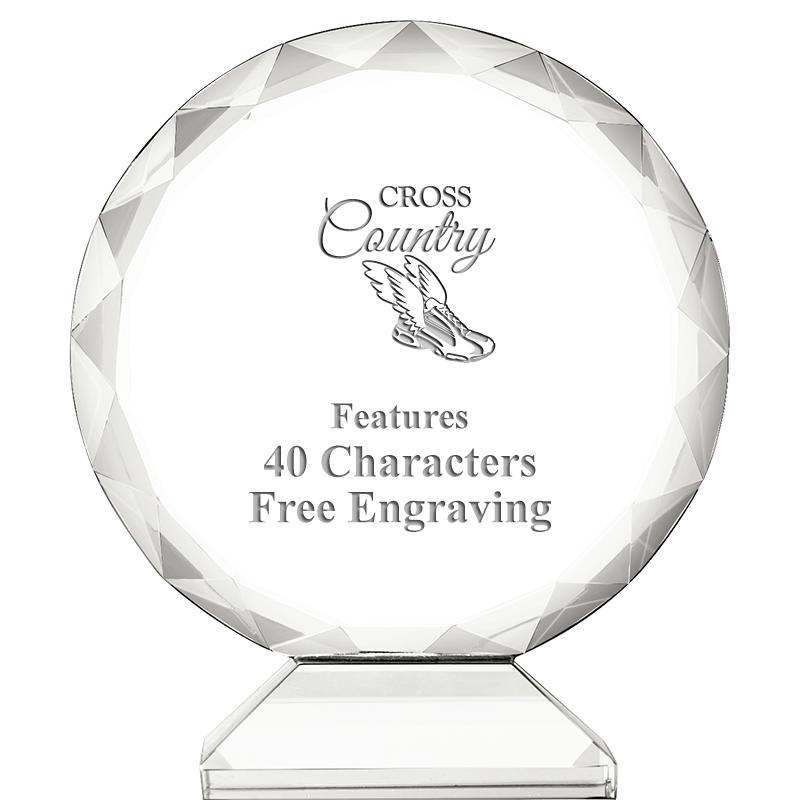 3 3/4" ORBIT CRYSTAL AWARD