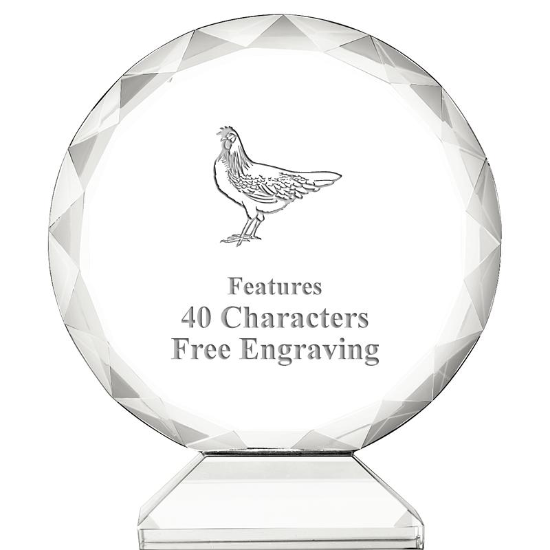 3 3/4" ORBIT CRYSTAL AWARD