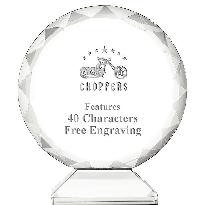 3 3/4" ORBIT CRYSTAL AWARD