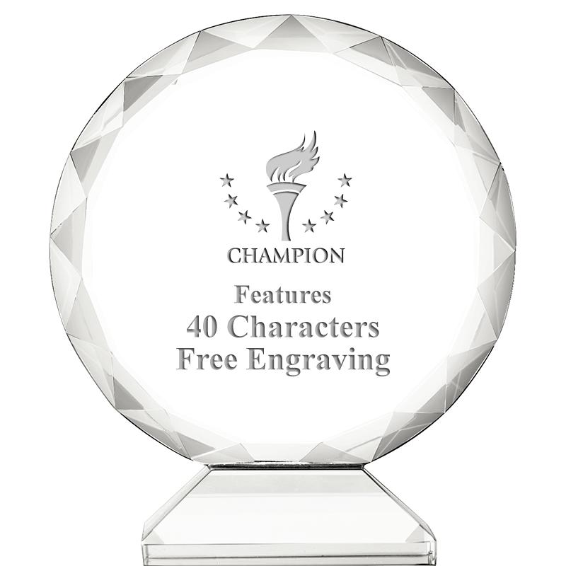 3 3/4" ORBIT CRYSTAL AWARD