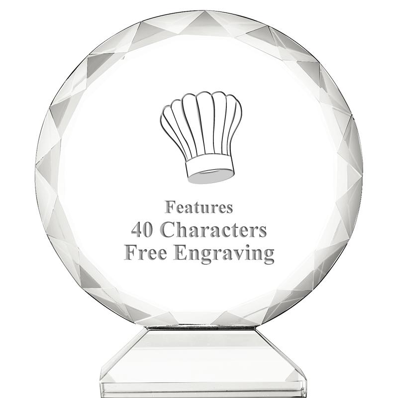 3 3/4" ORBIT CRYSTAL AWARD