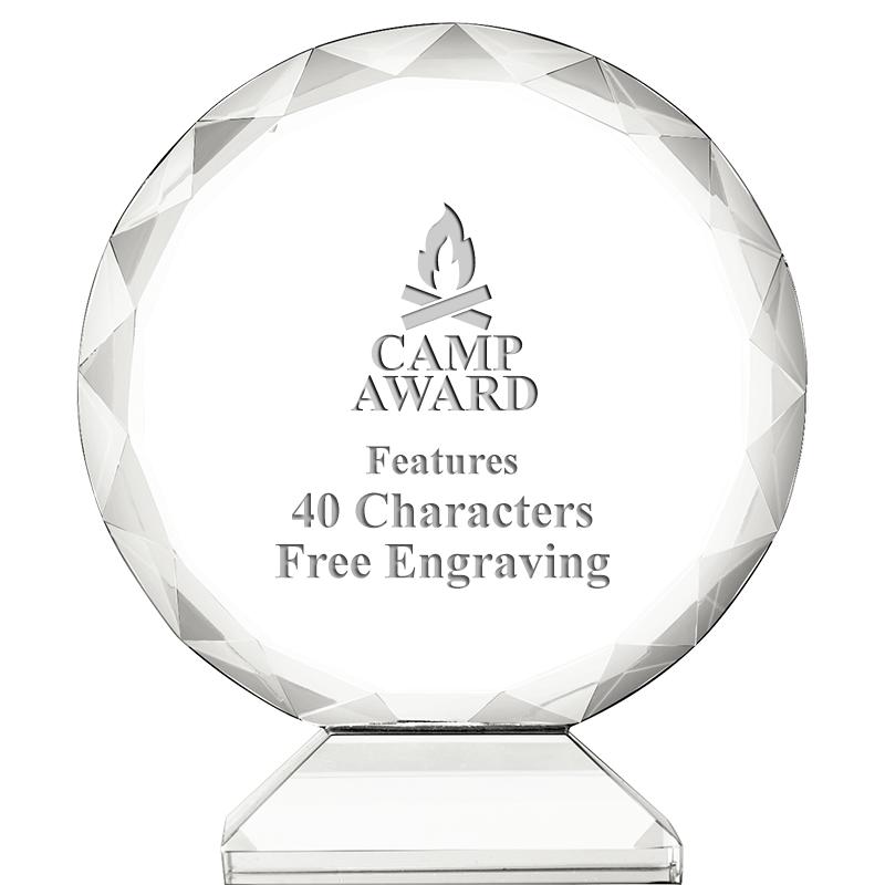 3 3/4" ORBIT CRYSTAL AWARD