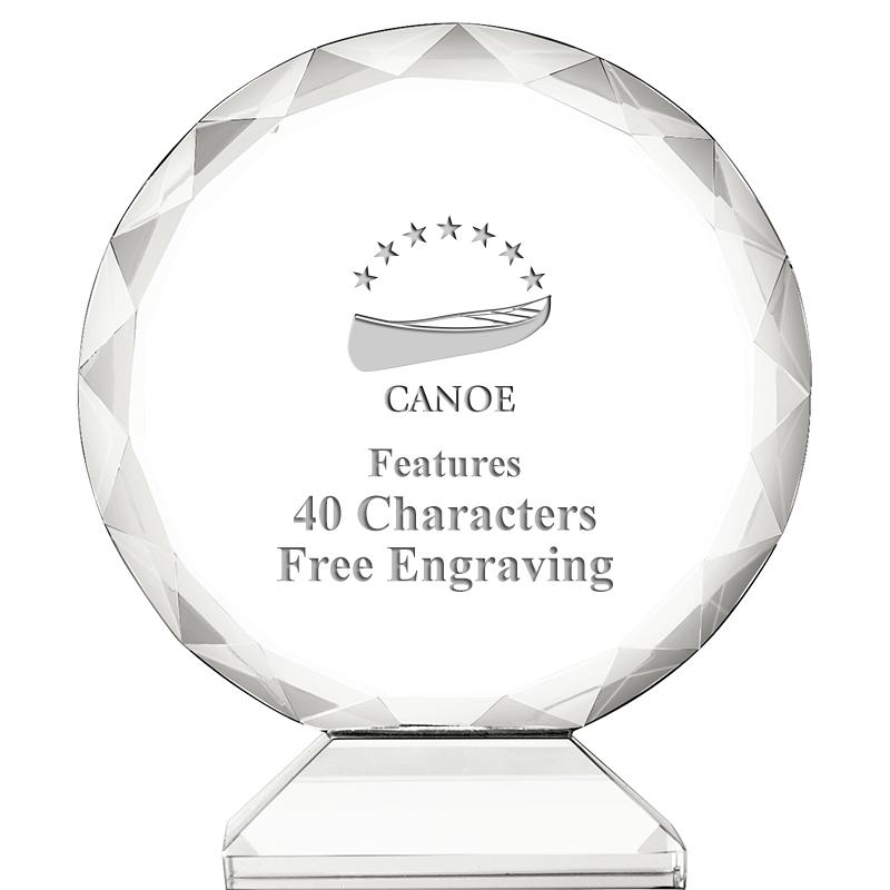 3 3/4" ORBIT CRYSTAL AWARD