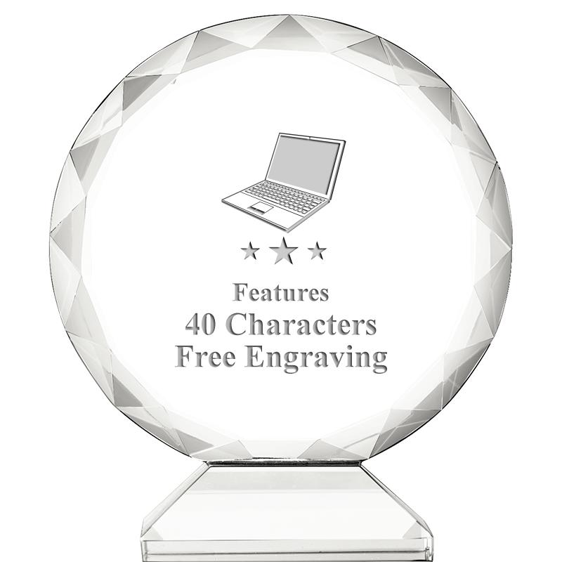 3 3/4" ORBIT CRYSTAL AWARD