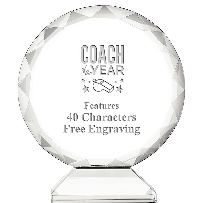 3 3/4" ORBIT CRYSTAL AWARD