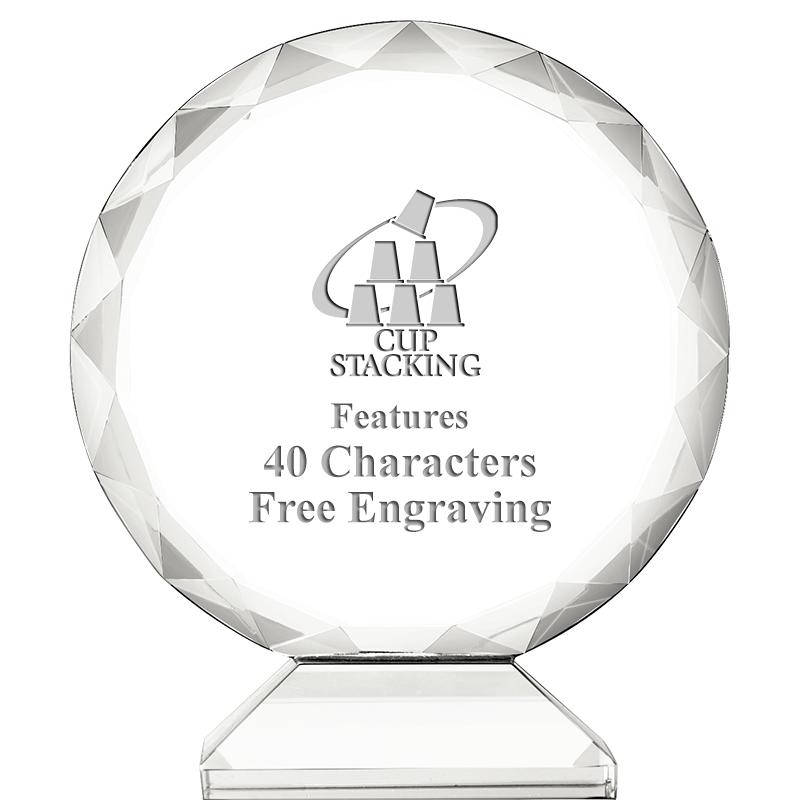 3 3/4" ORBIT CRYSTAL AWARD