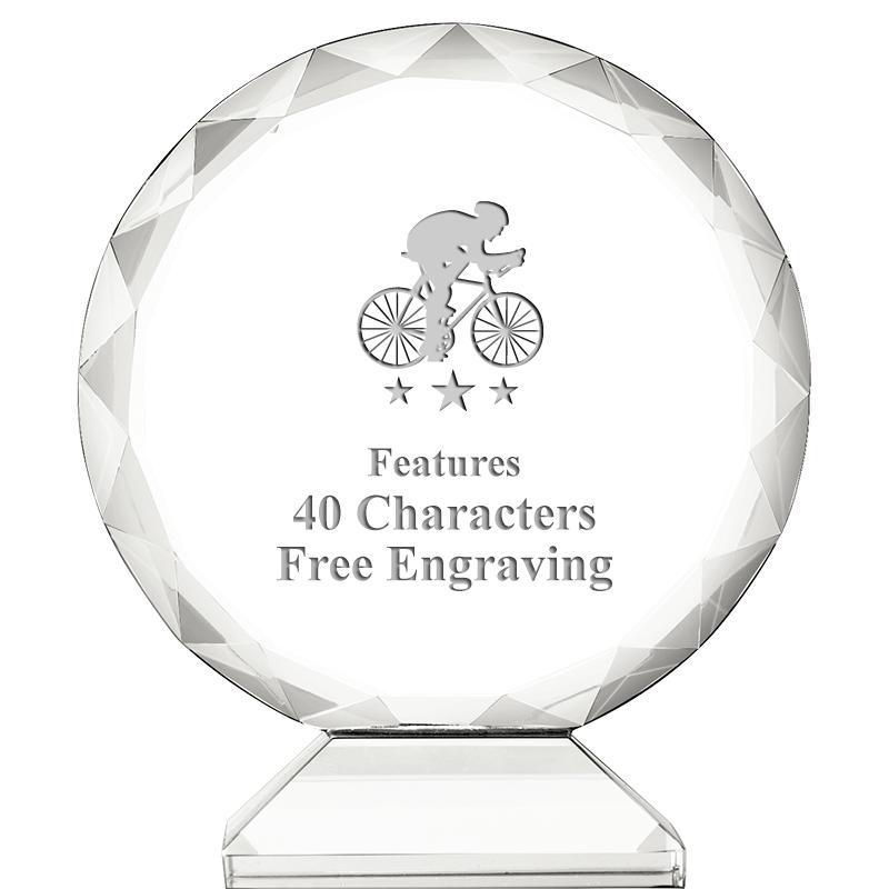 3 3/4" ORBIT CRYSTAL AWARD