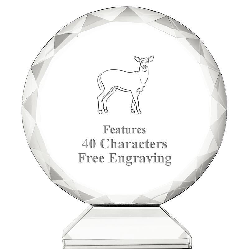 3 3/4" ORBIT CRYSTAL AWARD