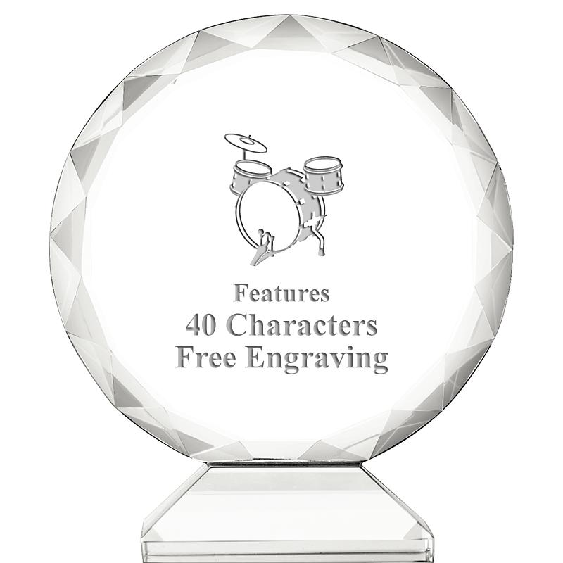 3 3/4" ORBIT CRYSTAL AWARD