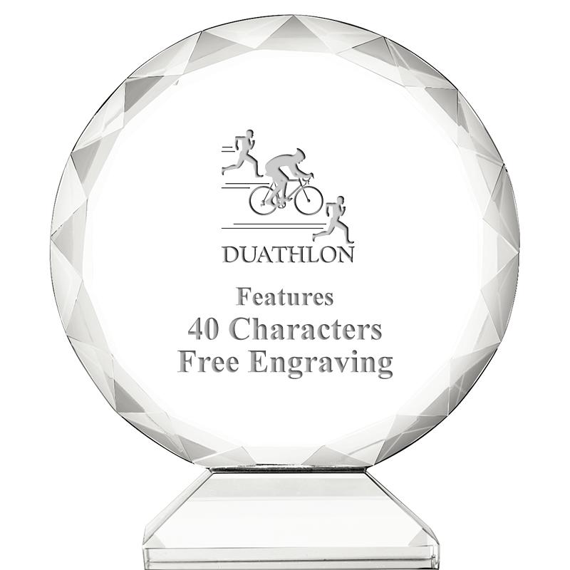 3 3/4" ORBIT CRYSTAL AWARD