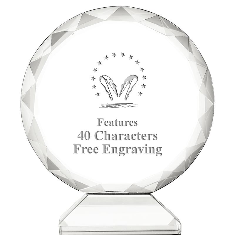 3 3/4" ORBIT CRYSTAL AWARD