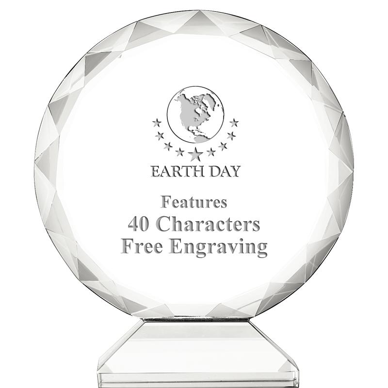 3 3/4" ORBIT CRYSTAL AWARD