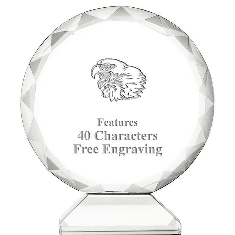 3 3/4" ORBIT CRYSTAL AWARD