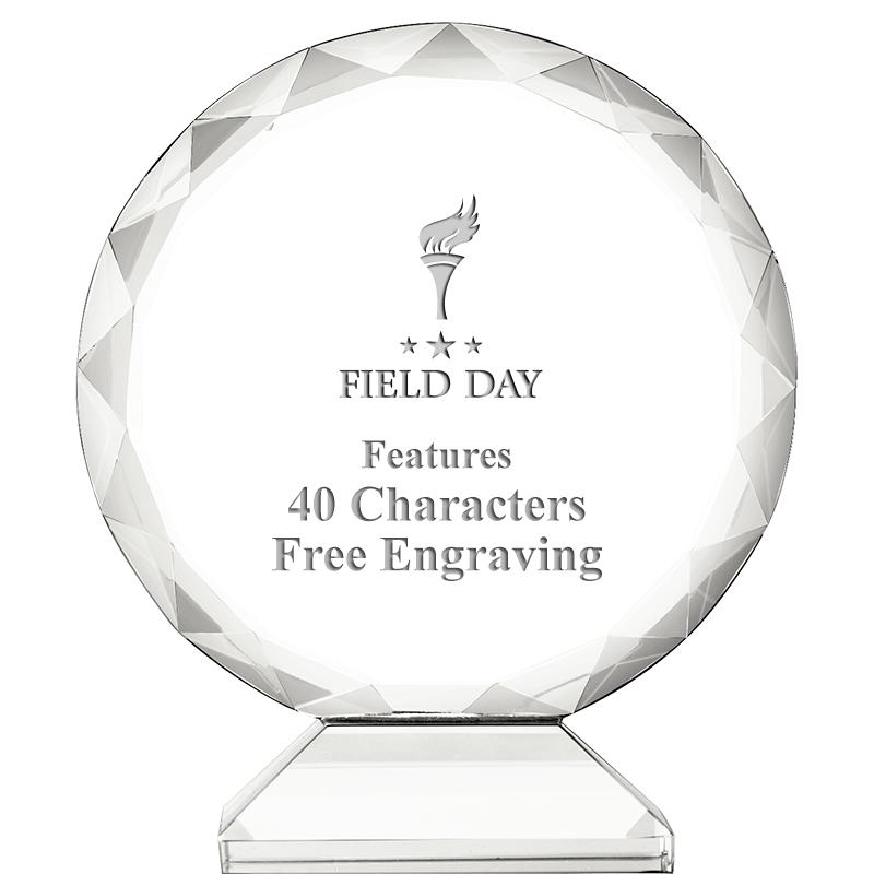 3 3/4" ORBIT CRYSTAL AWARD