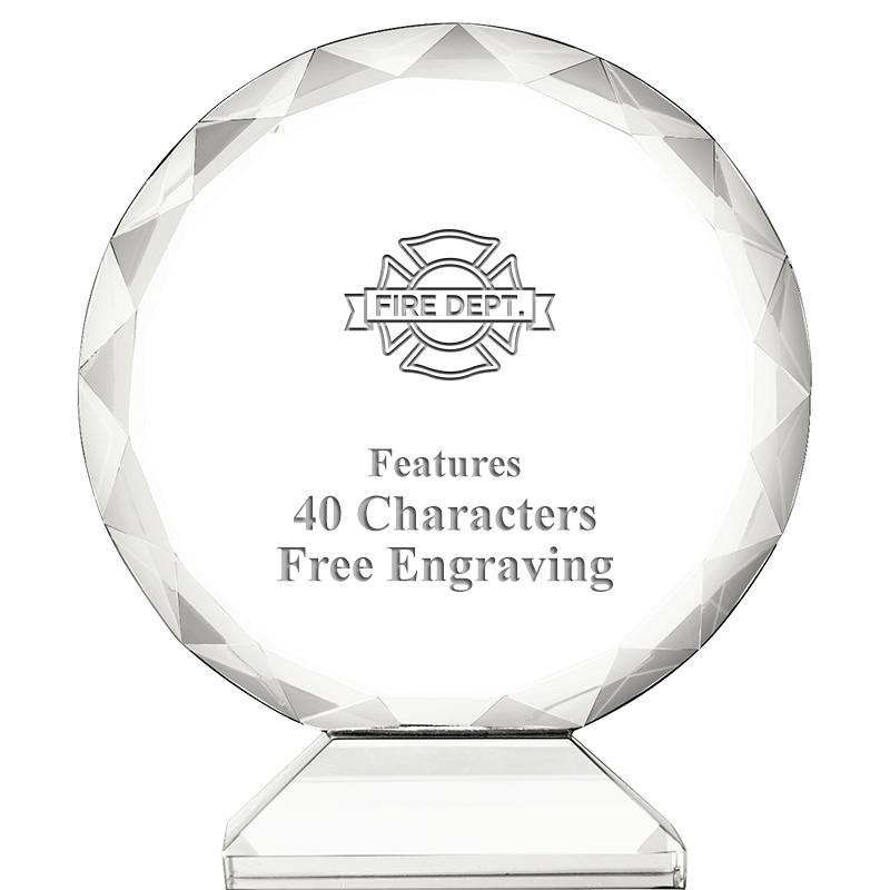 3 3/4" ORBIT CRYSTAL AWARD