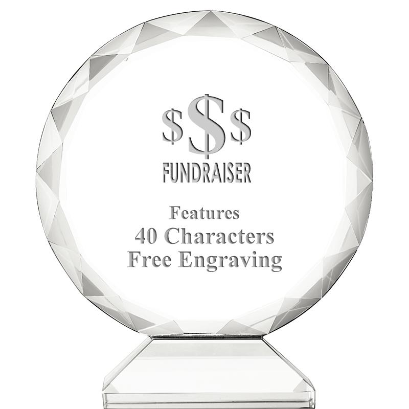 3 3/4" ORBIT CRYSTAL AWARD