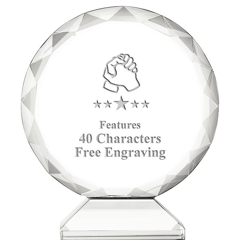 3 3/4" ORBIT CRYSTAL AWARD