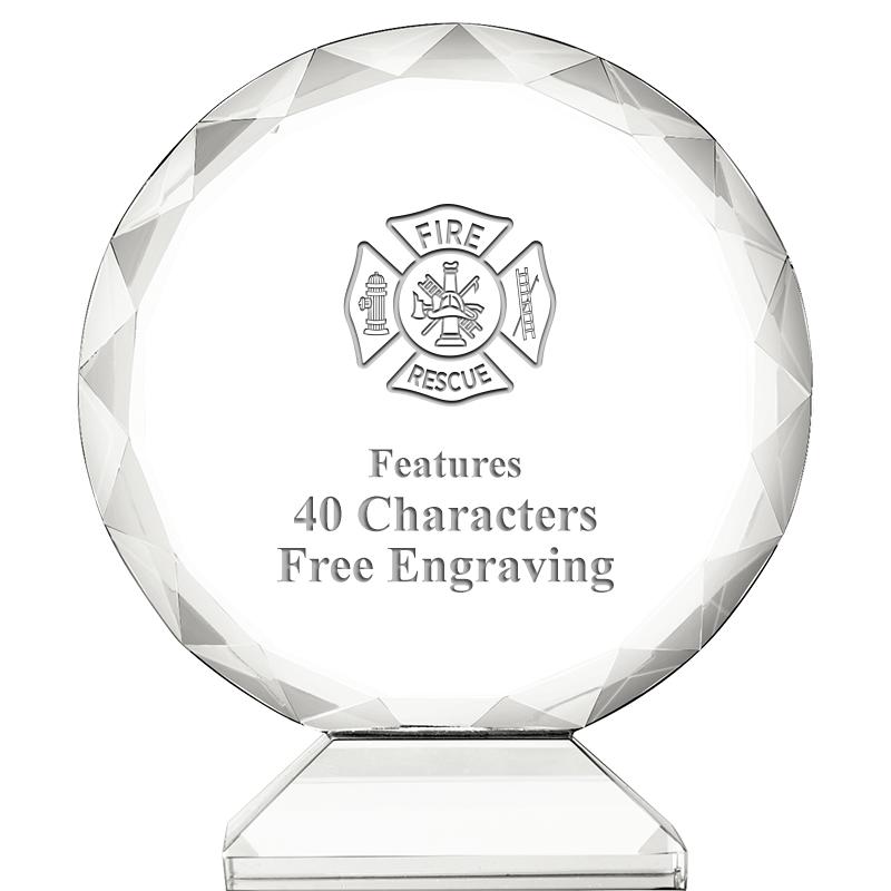 3 3/4" ORBIT CRYSTAL AWARD