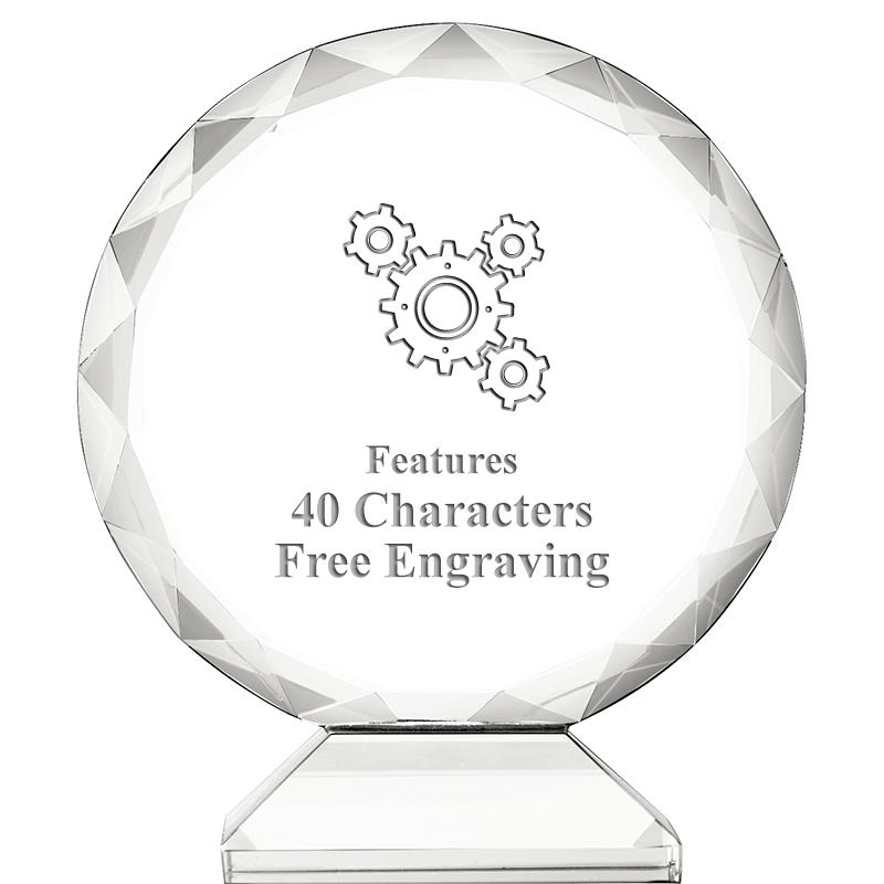 3 3/4" ORBIT CRYSTAL AWARD