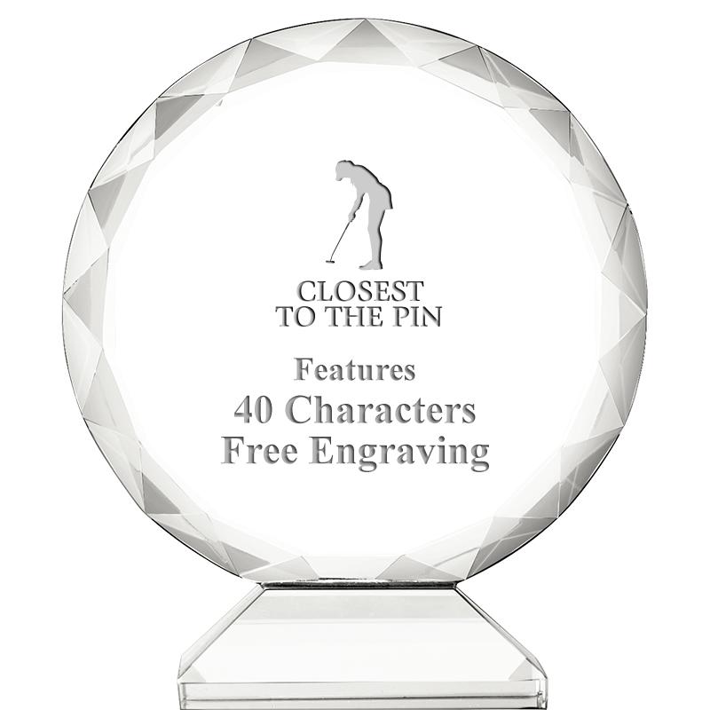 3 3/4" ORBIT CRYSTAL AWARD