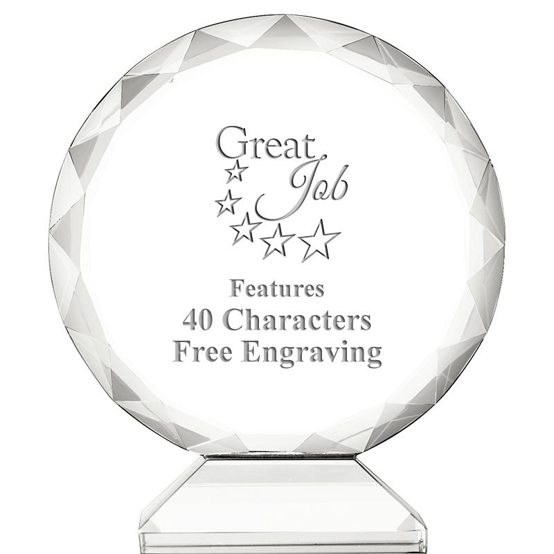 3 3/4" ORBIT CRYSTAL AWARD