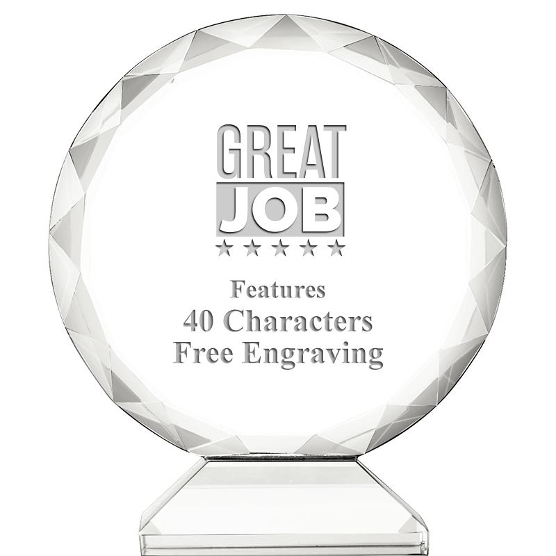 3 3/4" ORBIT CRYSTAL AWARD