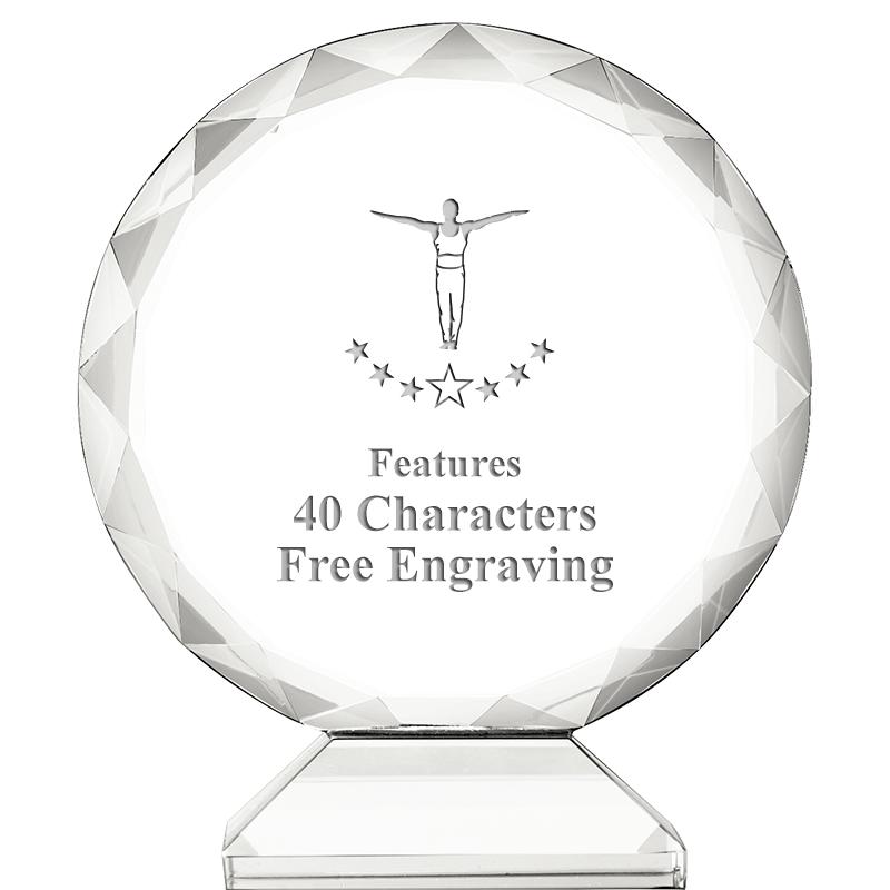 3 3/4" ORBIT CRYSTAL AWARD