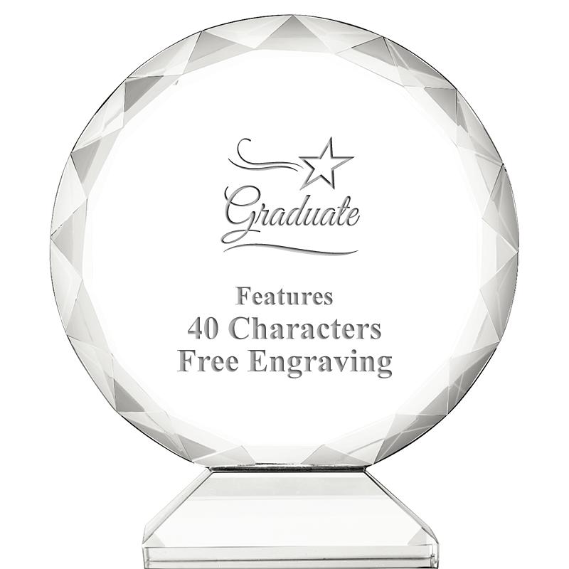3 3/4" ORBIT CRYSTAL AWARD