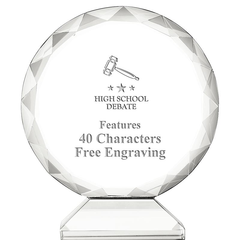 3 3/4" ORBIT CRYSTAL AWARD