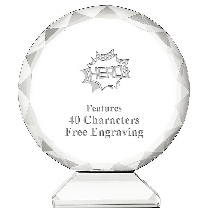 3 3/4" ORBIT CRYSTAL AWARD