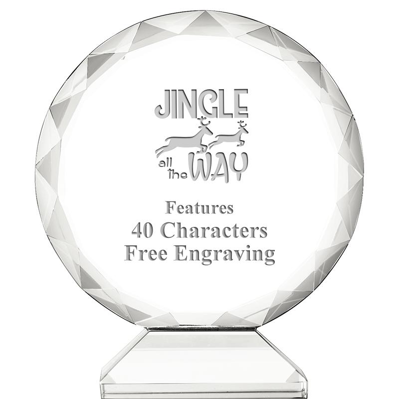 3 3/4" ORBIT CRYSTAL AWARD