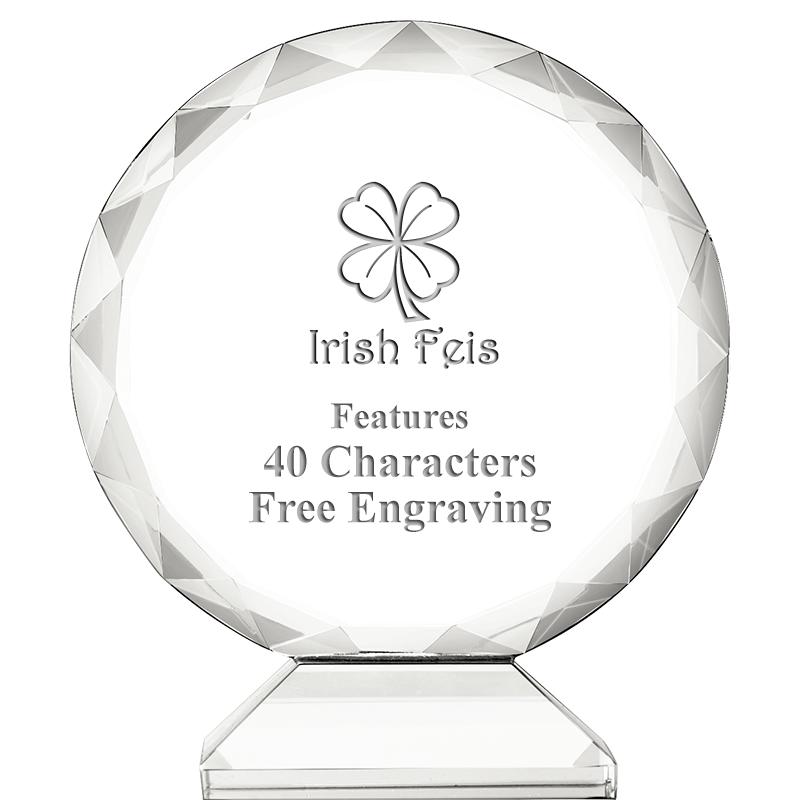 3 3/4" ORBIT CRYSTAL AWARD