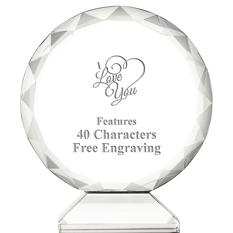 3 3/4" ORBIT CRYSTAL AWARD