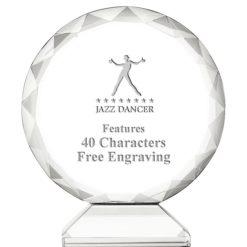 3 3/4" ORBIT CRYSTAL AWARD