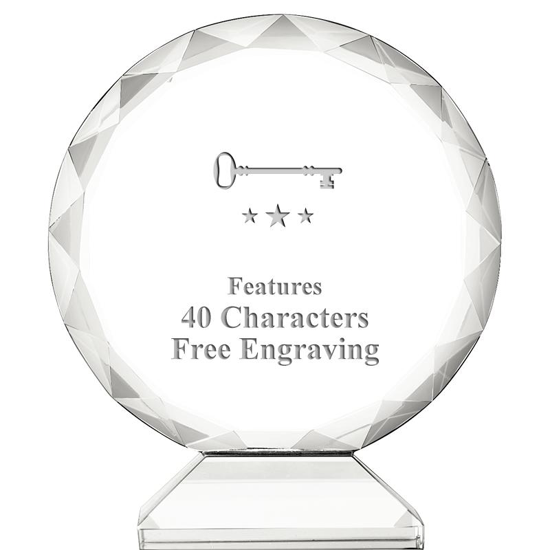 3 3/4" ORBIT CRYSTAL AWARD