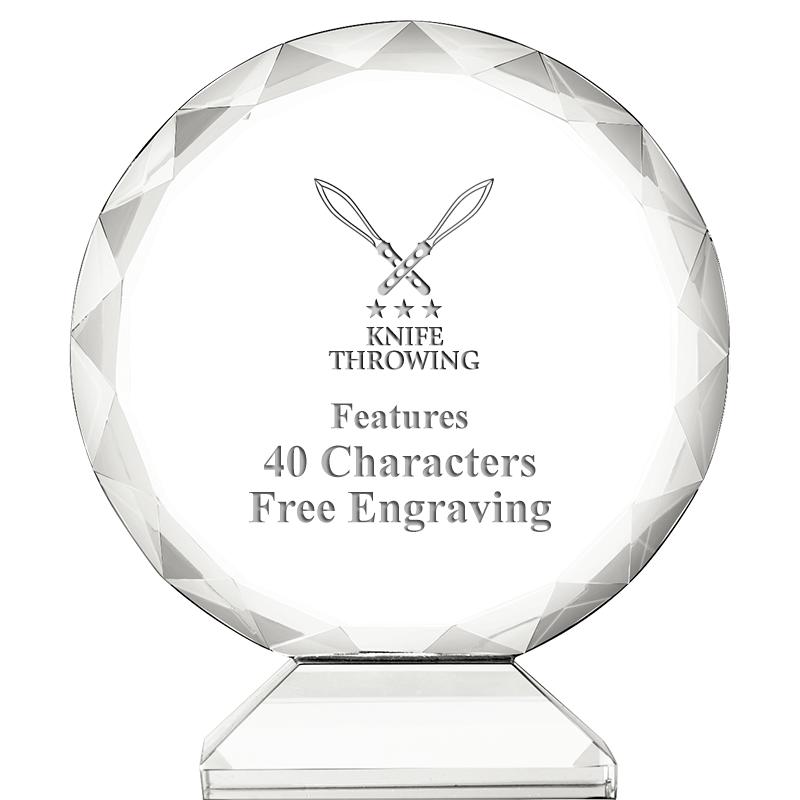 3 3/4" ORBIT CRYSTAL AWARD