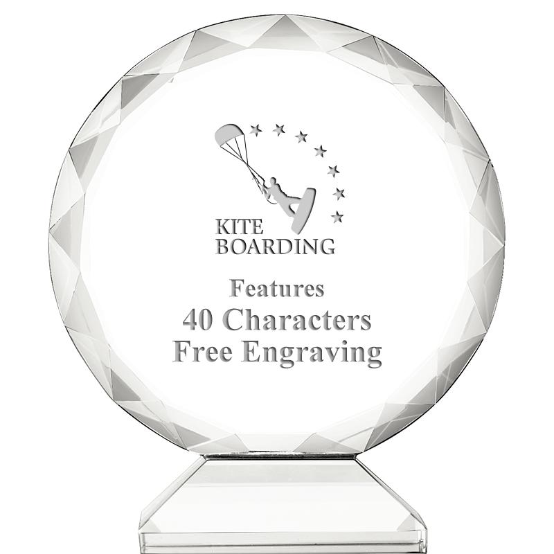 3 3/4" ORBIT CRYSTAL AWARD