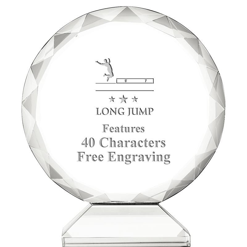 3 3/4" ORBIT CRYSTAL AWARD