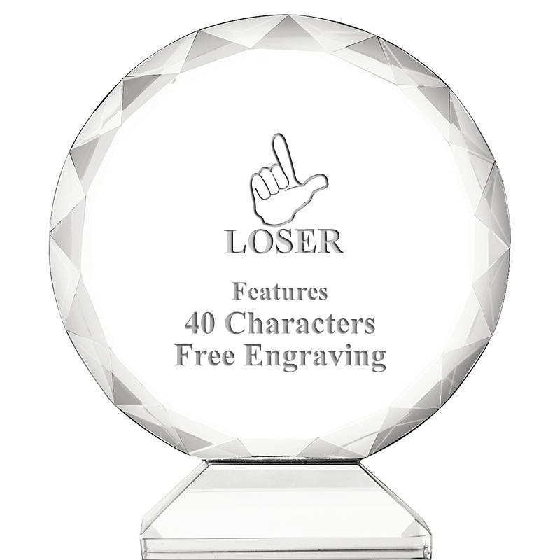 3 3/4" ORBIT CRYSTAL AWARD