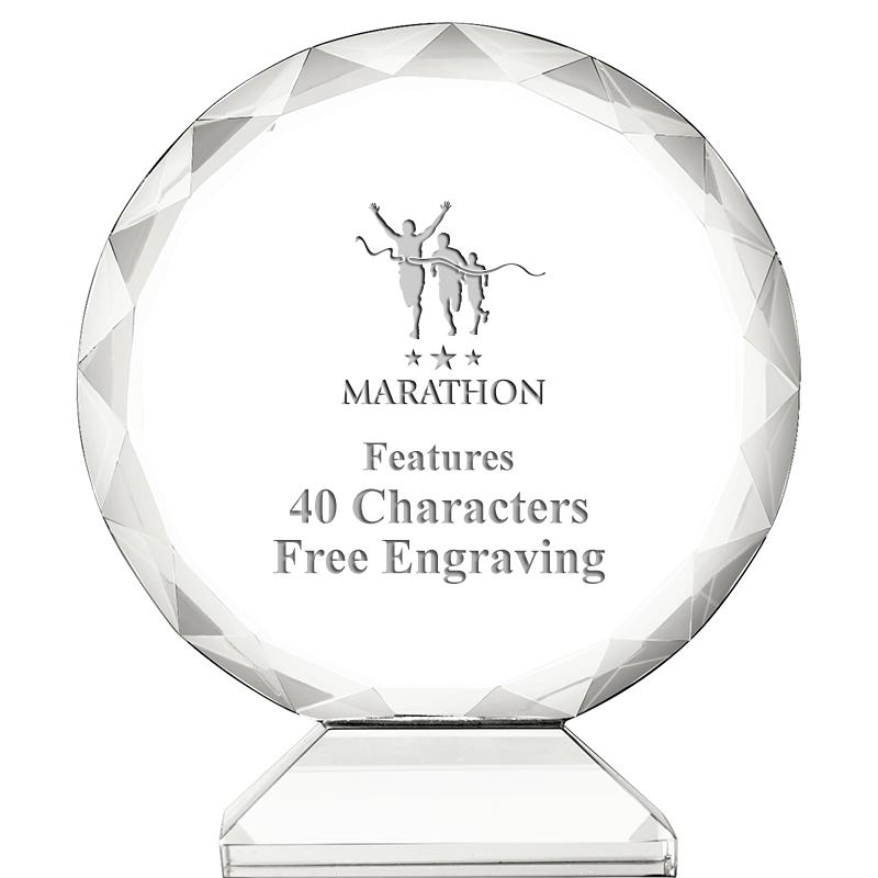 3 3/4" ORBIT CRYSTAL AWARD