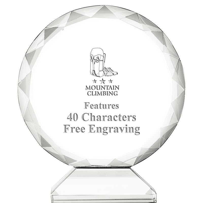 3 3/4" ORBIT CRYSTAL AWARD