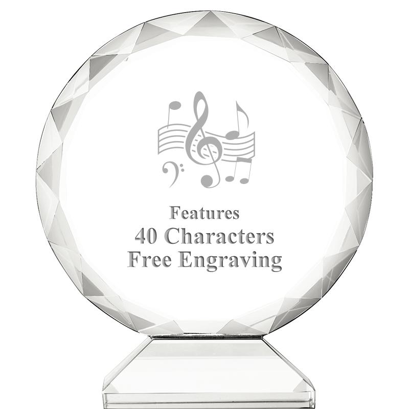 3 3/4" ORBIT CRYSTAL AWARD