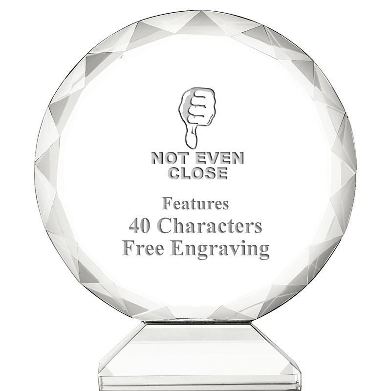 3 3/4" ORBIT CRYSTAL AWARD