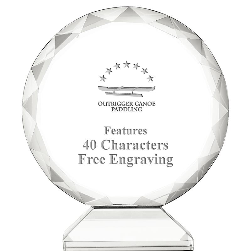 3 3/4" ORBIT CRYSTAL AWARD