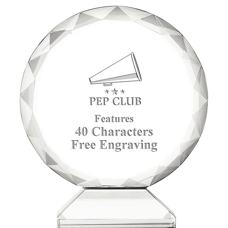 3 3/4" ORBIT CRYSTAL AWARD