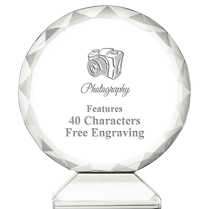 3 3/4" ORBIT CRYSTAL AWARD